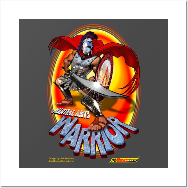 Martial Artist Warrior Wall Art by MyTeeGraphics